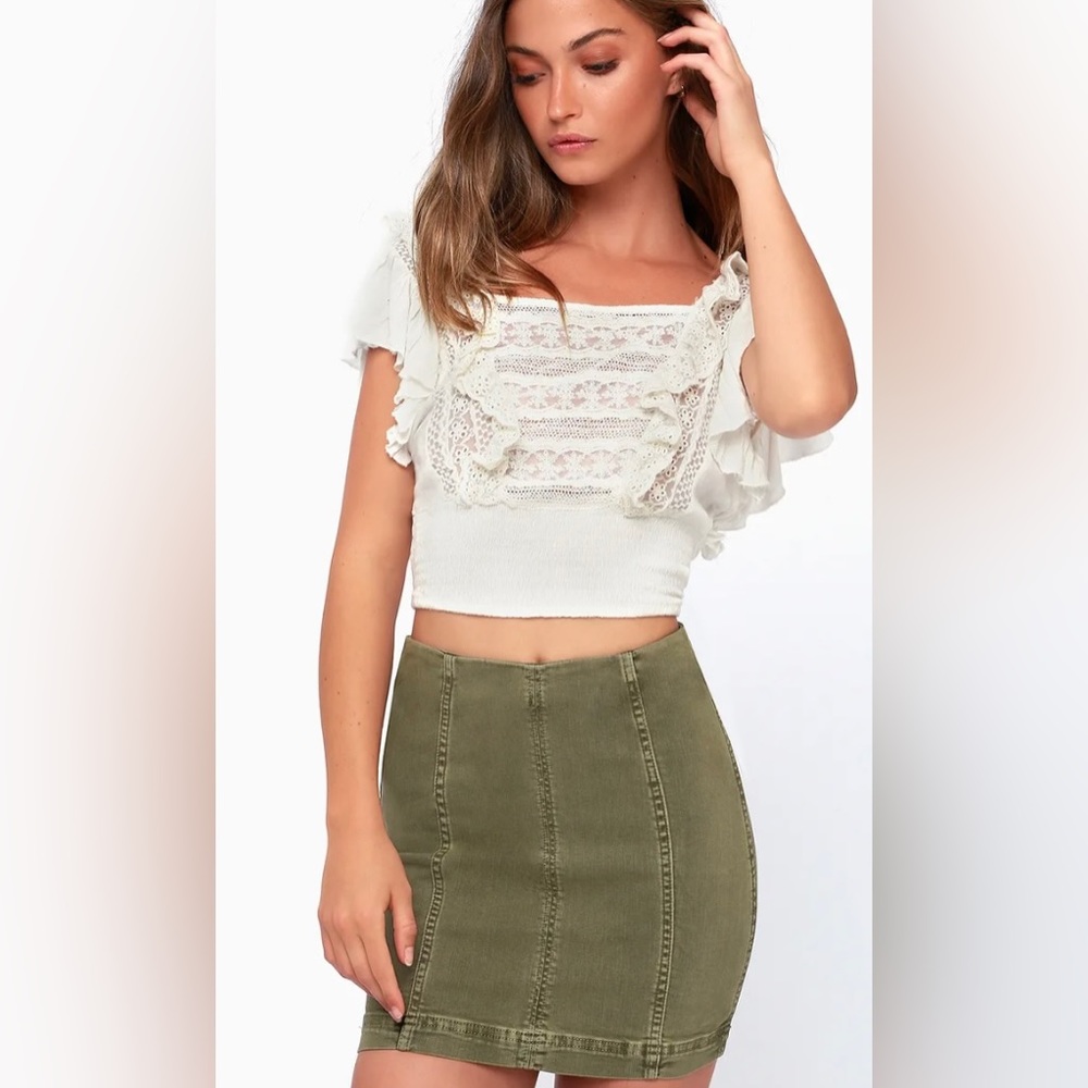 Free People Green Skirt